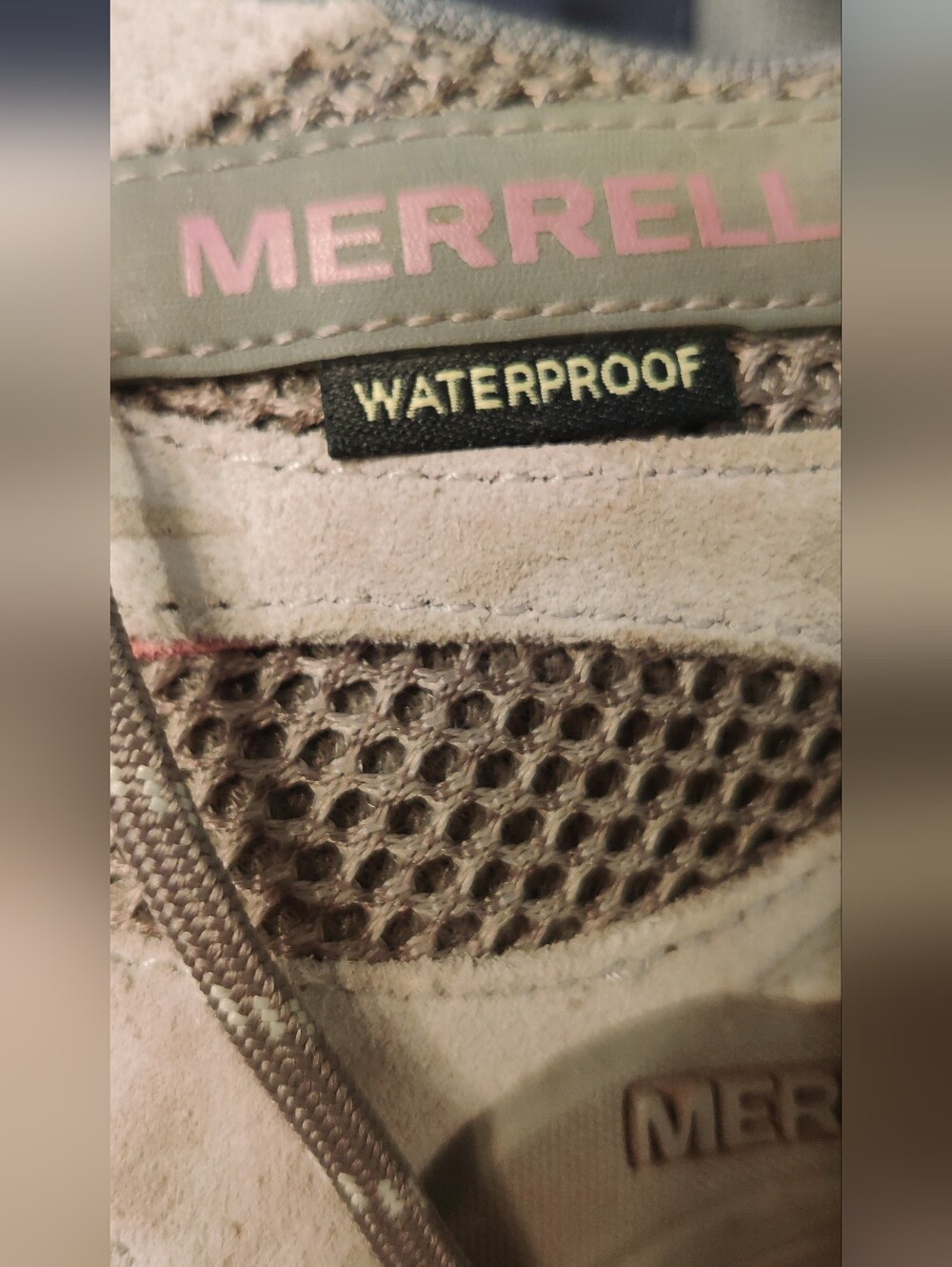 Merrell Hiking Shoes Grey And Pink Women's Size 10 Waterproof - Picture 11 of 12